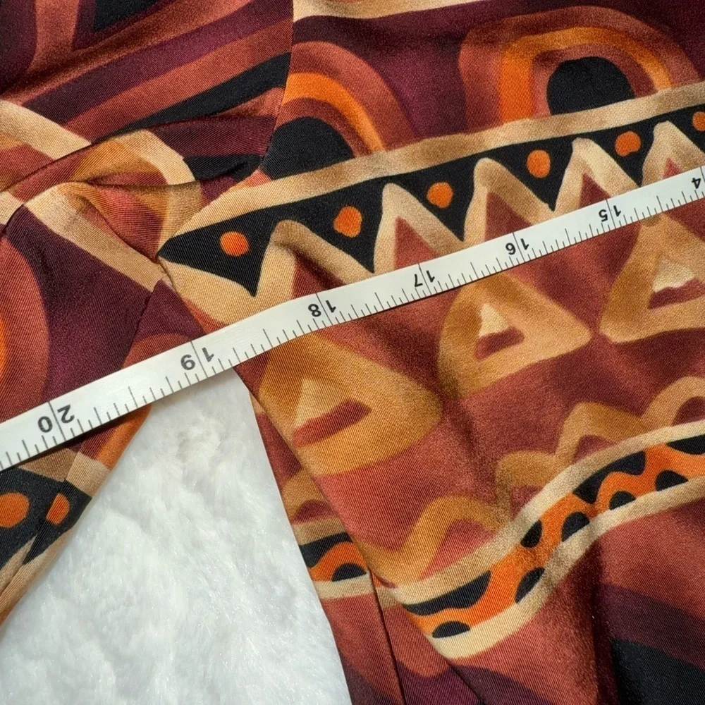 Vintage 80’s Brenda Goode Geometric Tribal Print Button-Up Blazer Size Small
